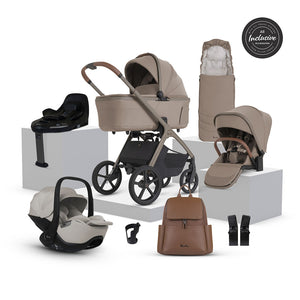 Silver Cross Cove 2 Ultimate 360 Natural Taupe Car Seat Bundle - Champagne