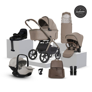Silver Cross Cove 2 Ultimate 360 Natural Taupe Car Seat Bundle - Champagne