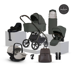 Silver Cross Cove 2 Ultimate 360 Natural Taupe Car Seat Bundle - Pewter