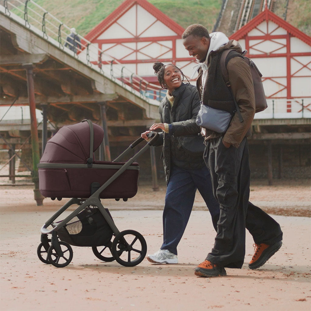 Silver Cross Cove Pushchair Ultimate 360 Family Car Seat Bundle - Damson