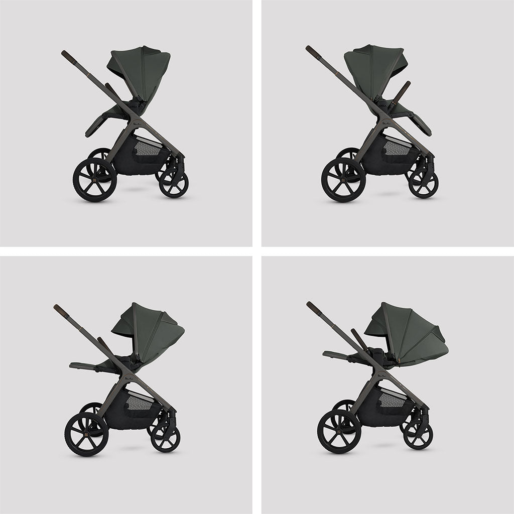 Silver Cross Cove Pushchair Ultimate 360 Family Car Seat Bundle - Pewter