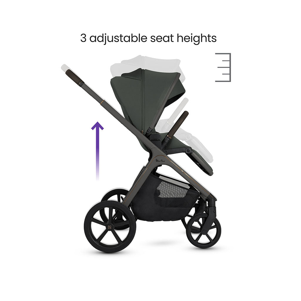Silver Cross Cove Pushchair Ultimate 360 Family Car Seat Bundle - Pewter