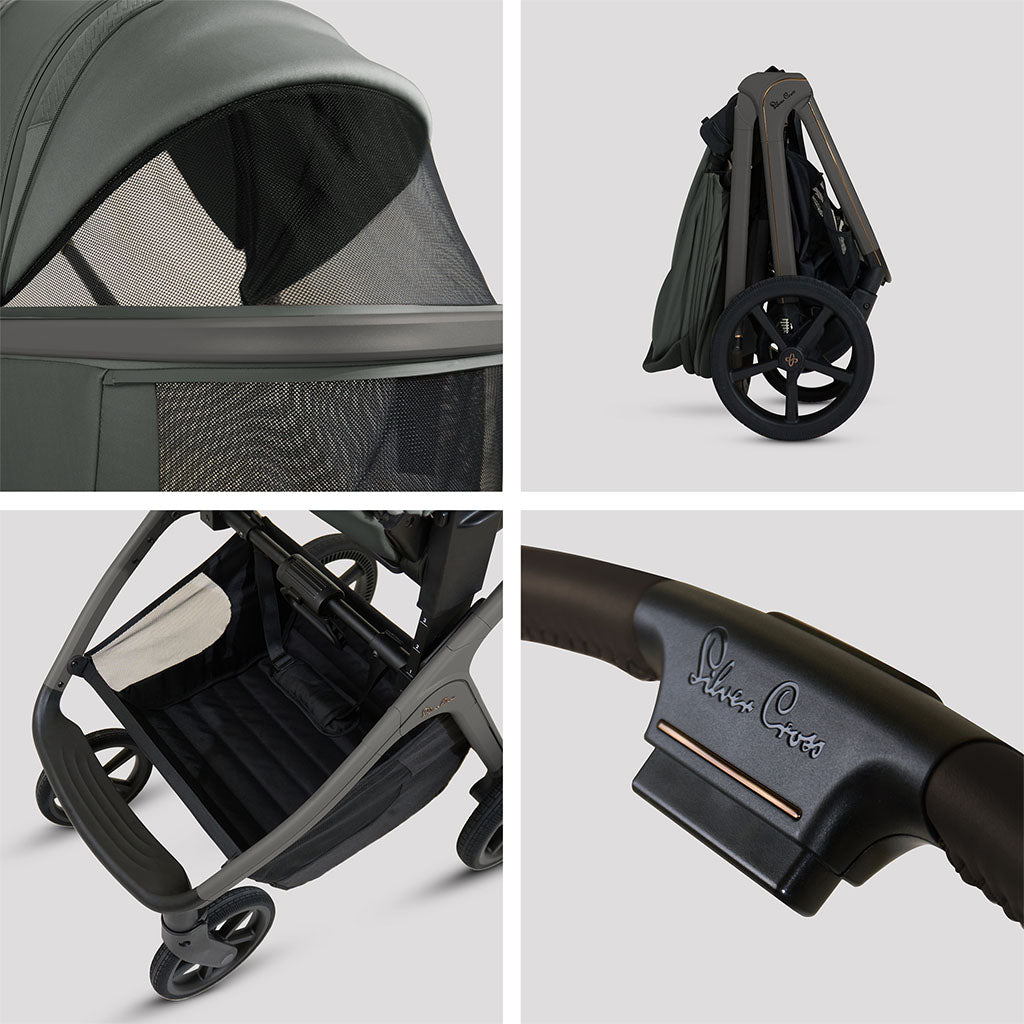 Silver Cross Cove Pushchair Ultimate 360 Family Car Seat Bundle - Pewter