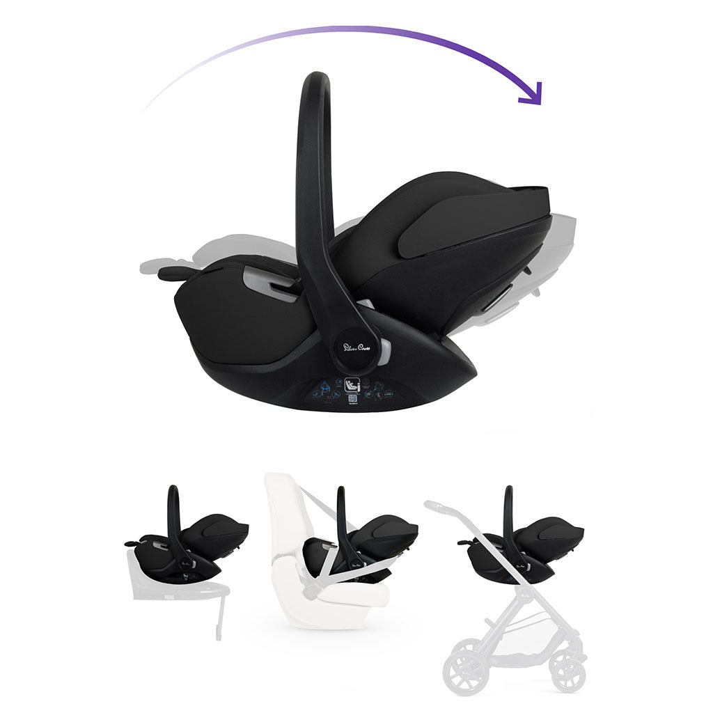 Silver Cross Glide Plus 360 Car Seat - Iconic Black