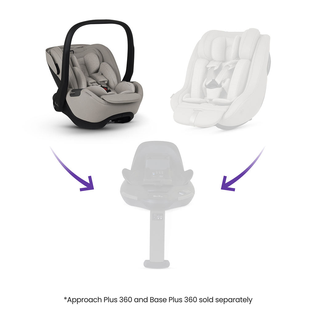 Silver Cross Glide Plus 360 Car Seat - Natural Taupe