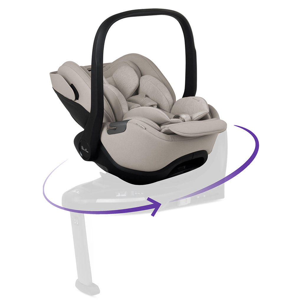 Silver Cross Glide Plus 360 Car Seat - Natural Taupe