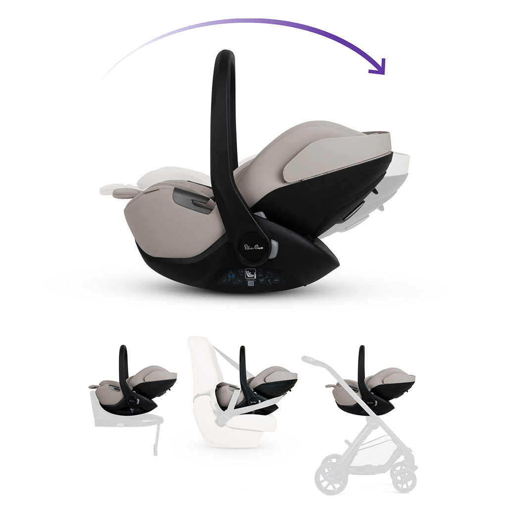 Silver Cross Glide Plus 360 Car Seat - Natural Taupe