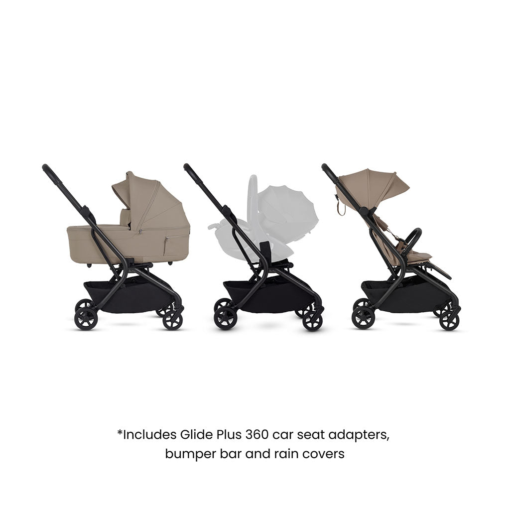 Silver Cross Nia Stroller and Carrycot - Champagne
