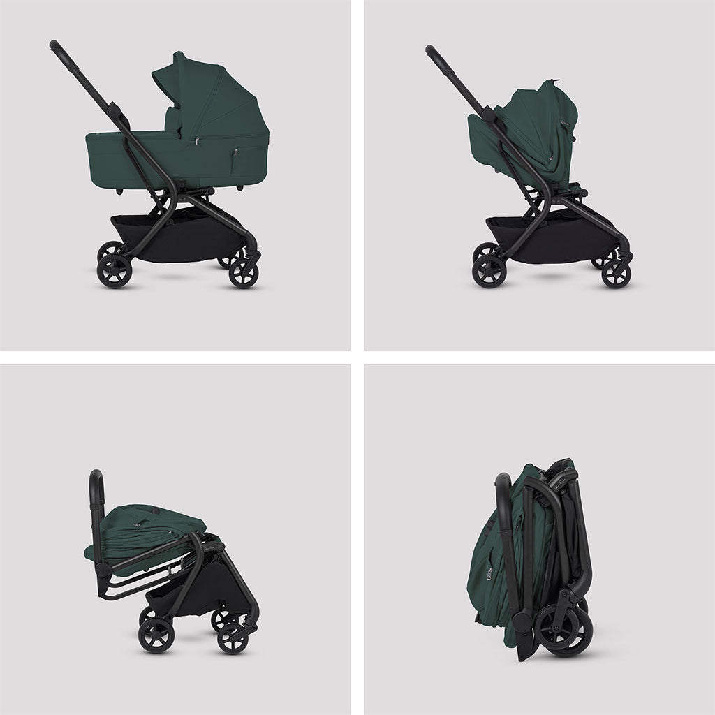 Silver Cross Nia Stroller and Carrycot - Conifer