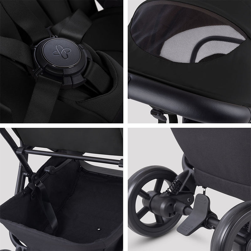 Silver Cross Nia Stroller and Carrycot - Onyx