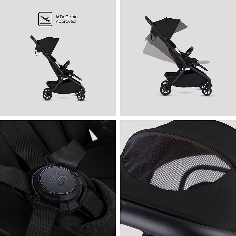 Silver Cross Nia Travel System with Accessory Pack - Onyx