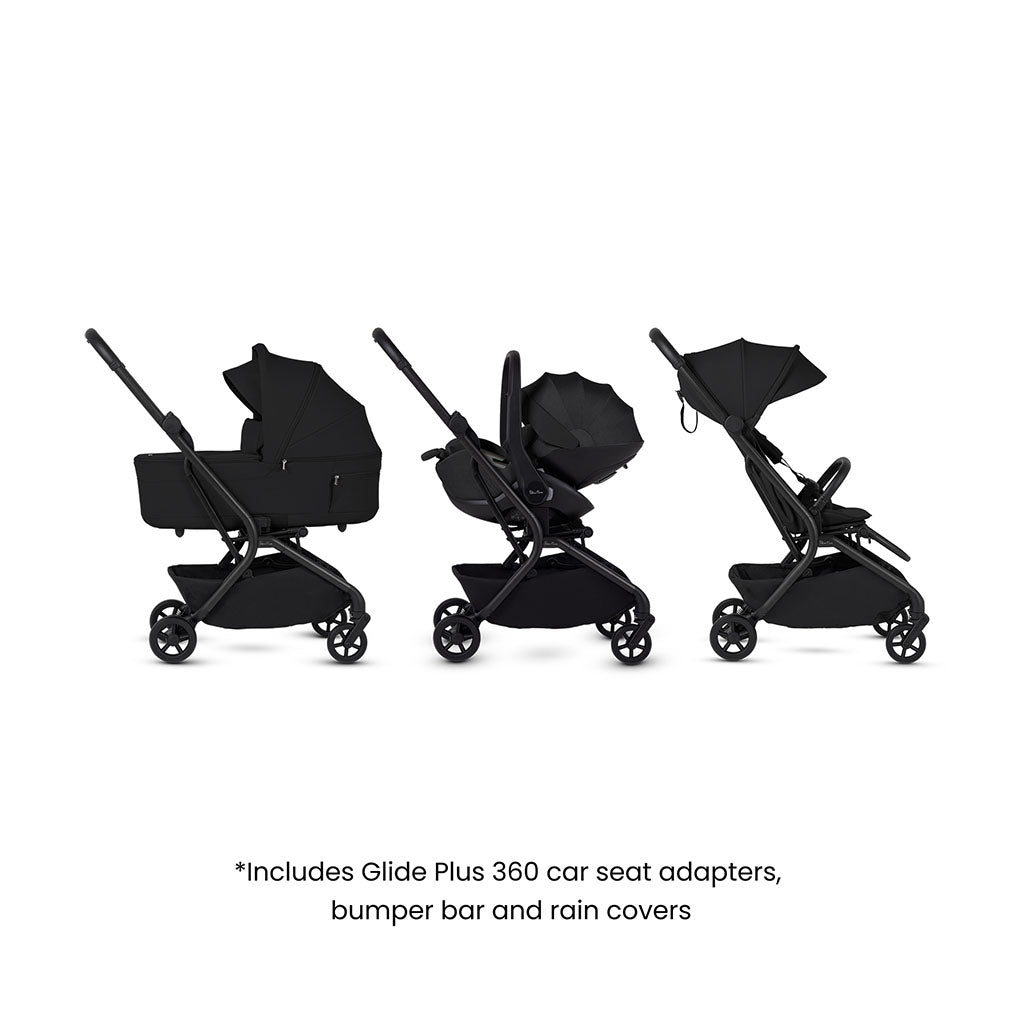 Silver Cross Nia Travel System with Accessory Pack - Onyx