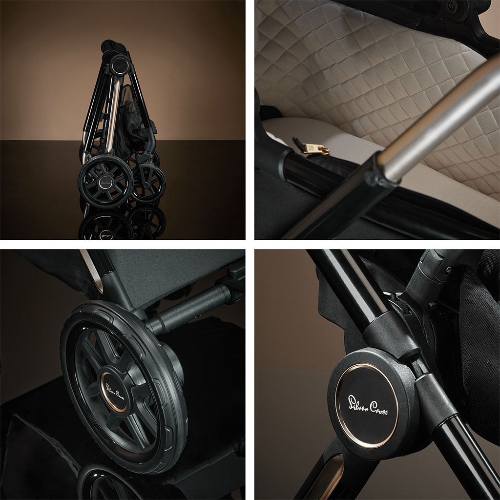 Silver Cross Reef 2 Special Edition Ultimate 360 Iconic Black Car Seat Family Bundle - Espresso