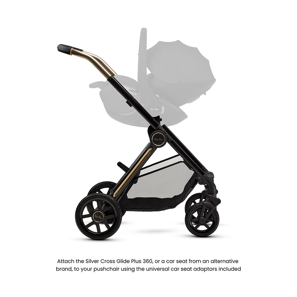 Silver Cross Reef 2 Special Edition Ultimate 360 Iconic Black Car Seat Family Bundle - Espresso