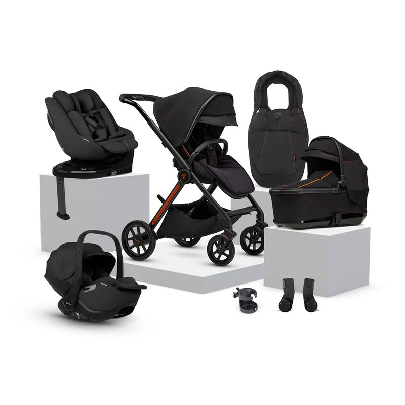 Silver Cross x Automobili Lamborghini Reef AL Arancio Travel System Ultimate 360 Family Car Seat Bundle