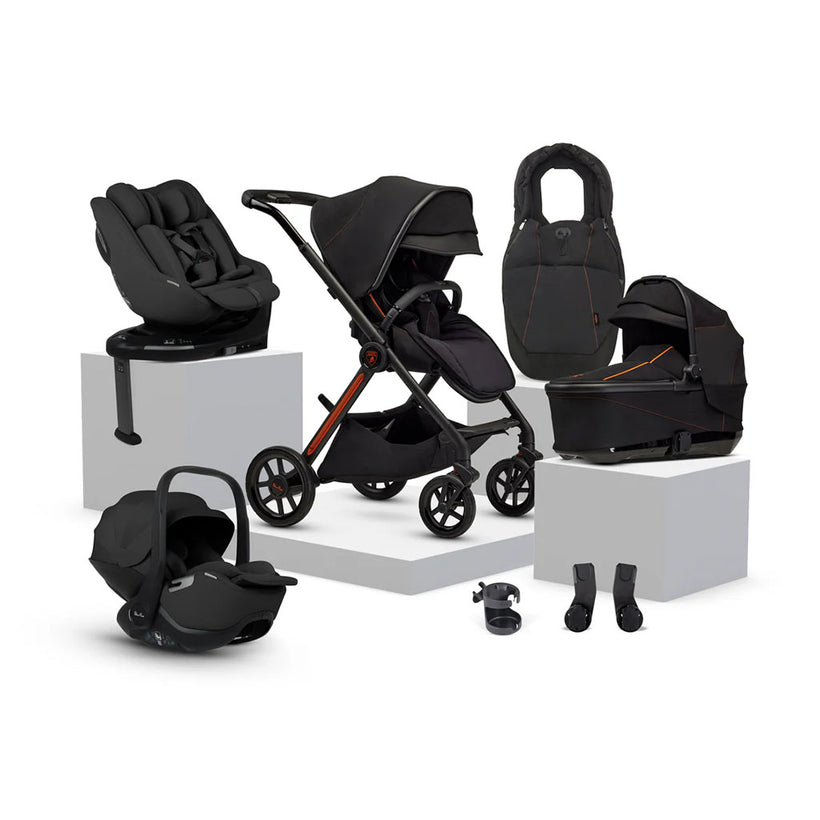 Silver Cross x Automobili Lamborghini Reef AL Arancio Travel System Ultimate 360 Family Car Seat Bundle