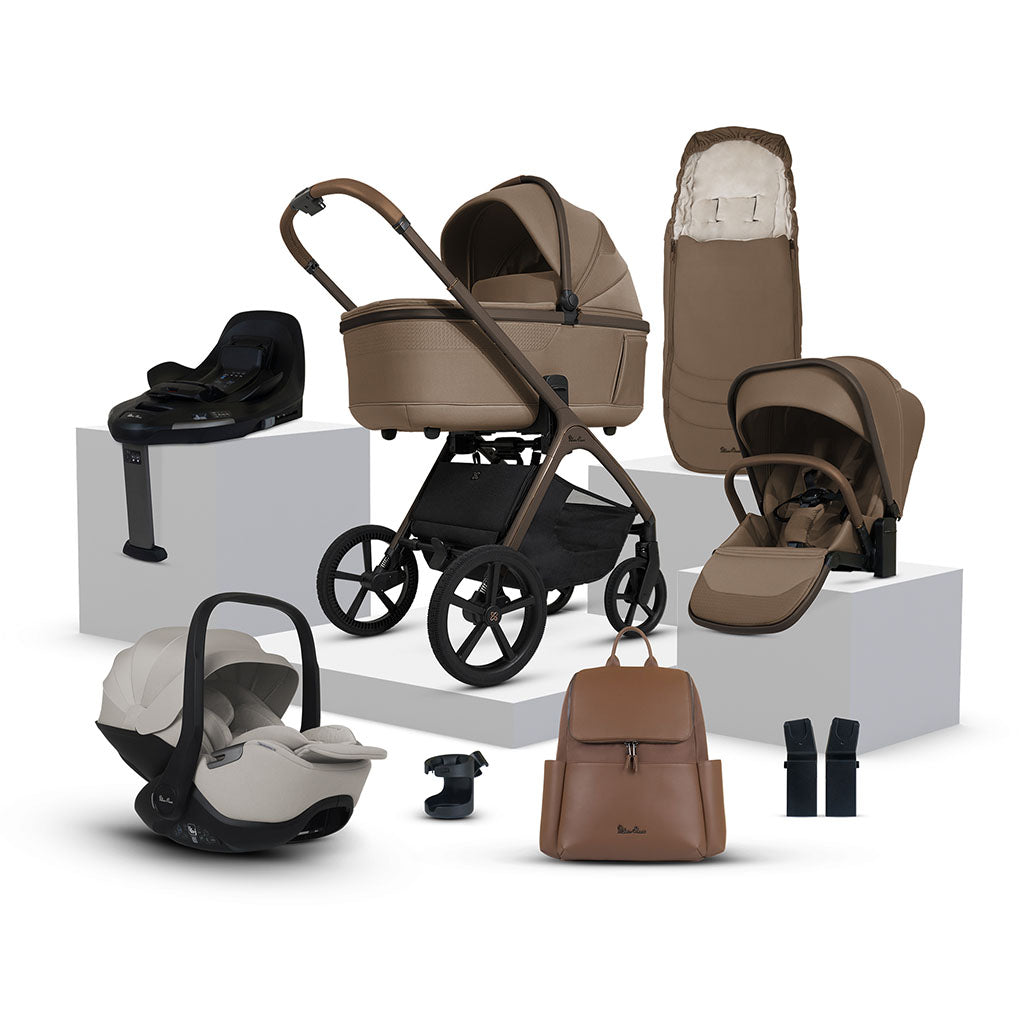 Silver Cross Cove Maple Pushchair Ultimate 360 Car Seat Bundle