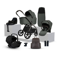 Silver Cross Cove Pushchair Ultimate 360 Car Seat Bundle - Pewter