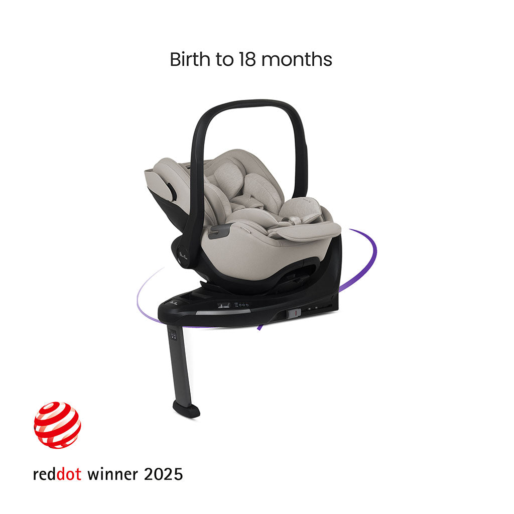 Silver Cross Cove Pushchair Ultimate 360 Car Seat Bundle - Champagne