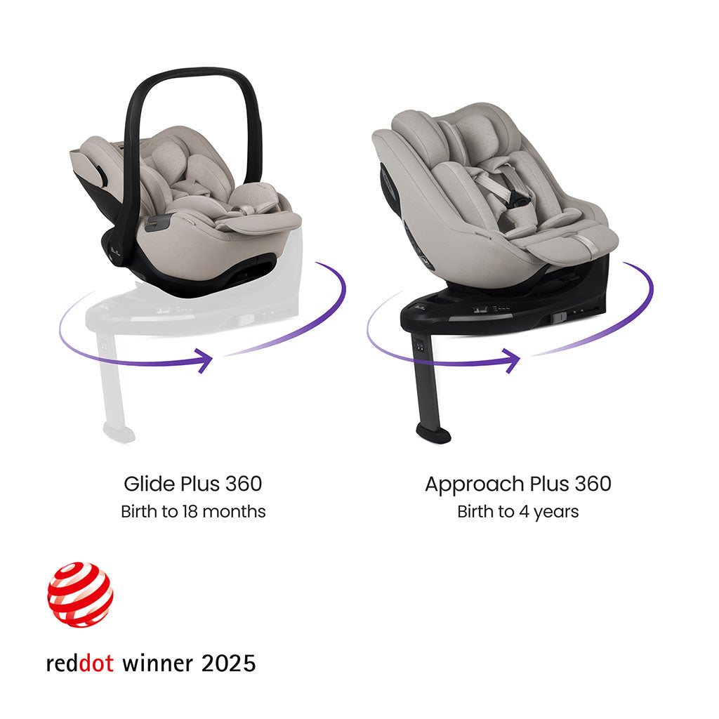 Silver Cross Cove Pushchair Ultimate 360 Family Car Seat Bundle - Champagne