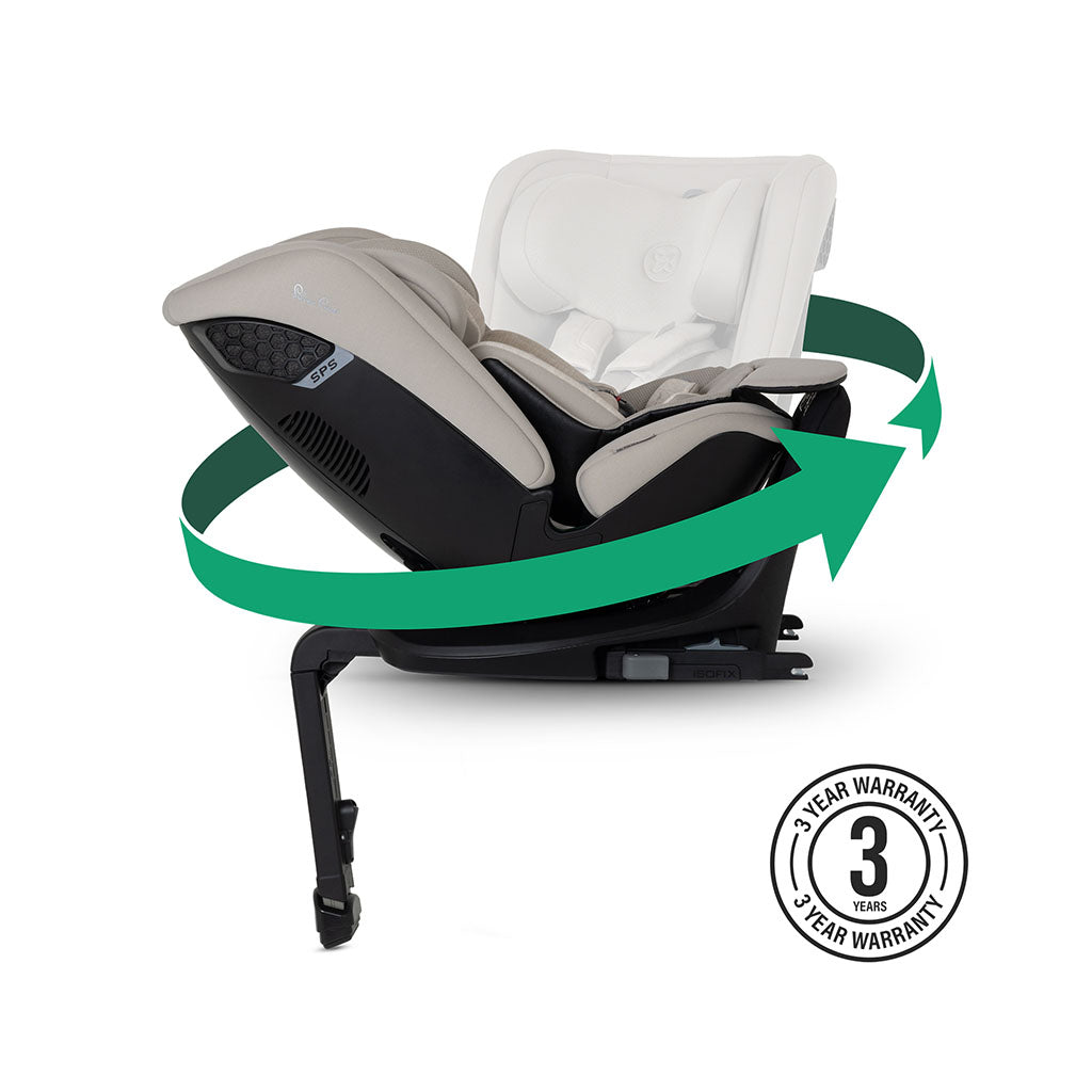 Silver Cross Motion 3 All Size 360 Rotating Car Seat Natural Taupe 4