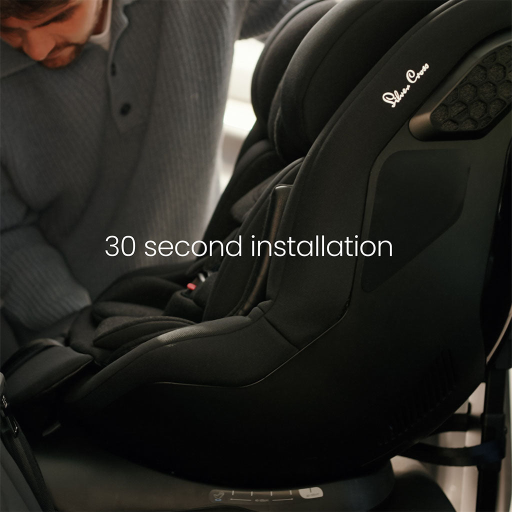 Silver Cross Perform Extended Rear Facing Car Seat Iconic Black 4