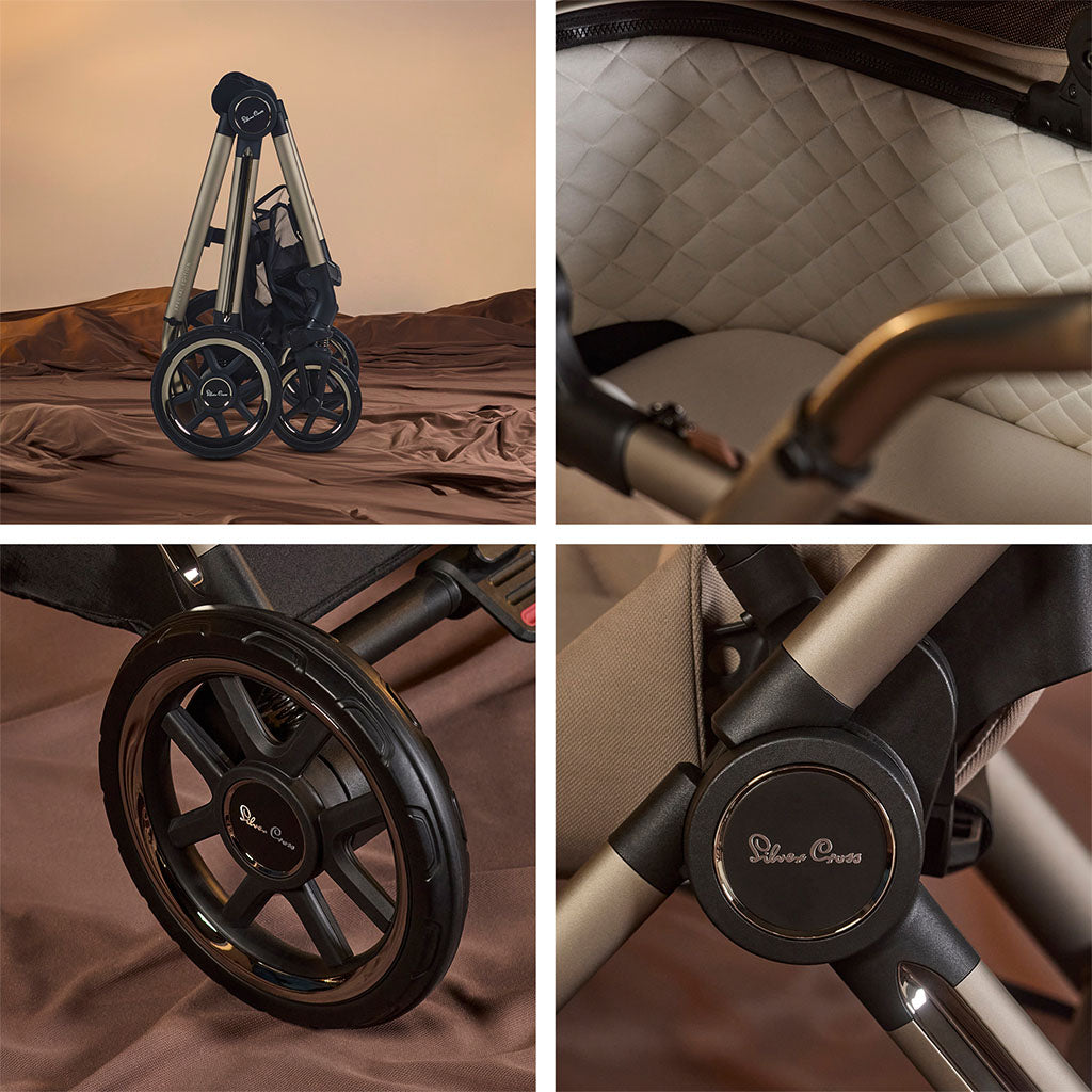 Silver Cross Reef 2 Special Edition Ultimate 360 Iconic Black Car Seat Family Bundle - Frappe