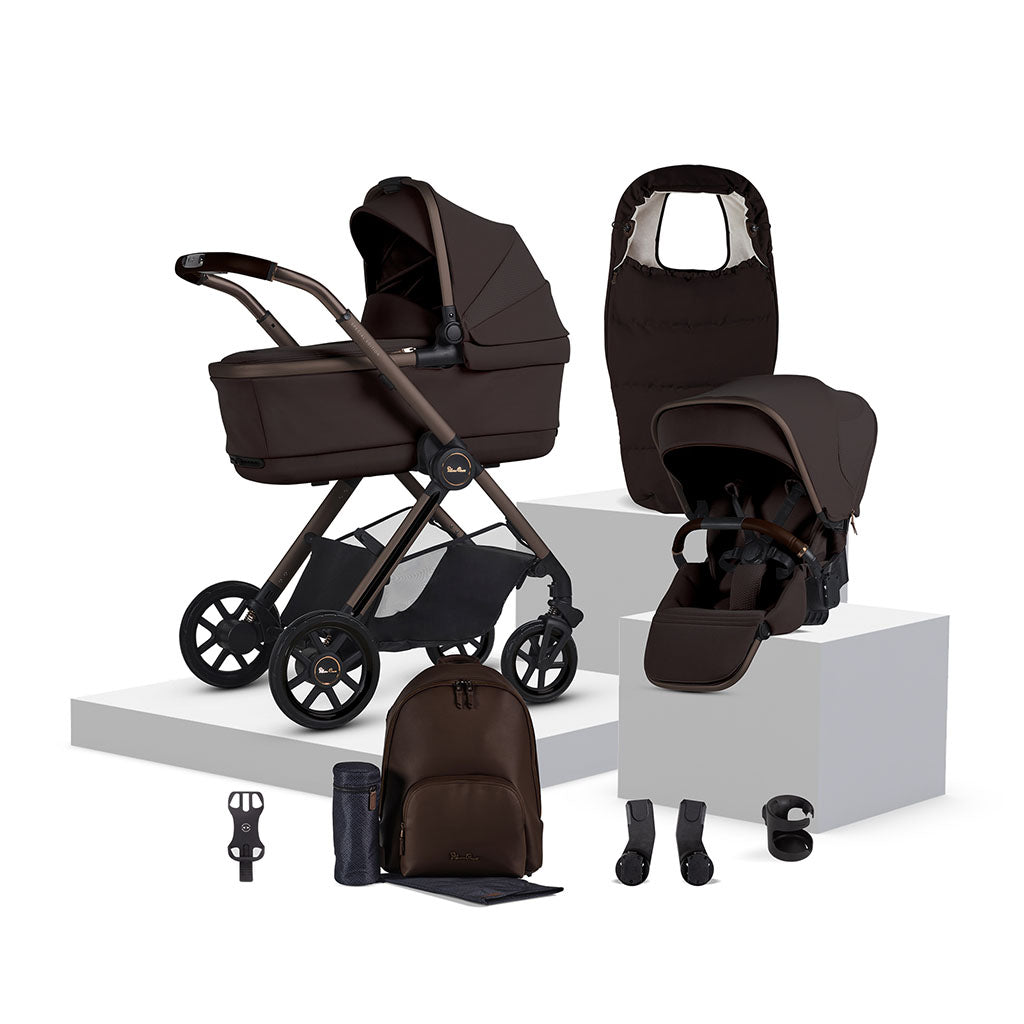 Silver Cross Reef 2 Special Edition Travel System Accessory Bundle - Ganache