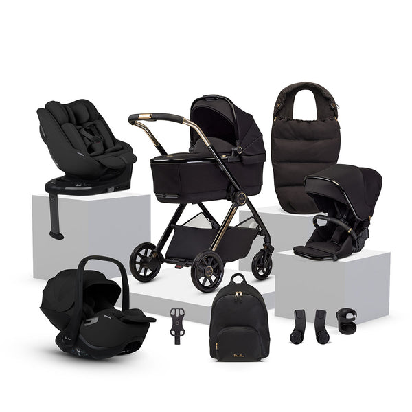 Silver Cross Reef 2 Special Edition Ultimate 360 Iconic Black Car Seat Family Bundle - Espresso