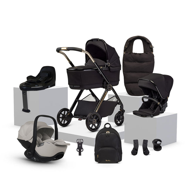 Silver Cross Reef 2 Special Edition Ultimate 360 Natural Taupe Car Seat Bundle - Espresso