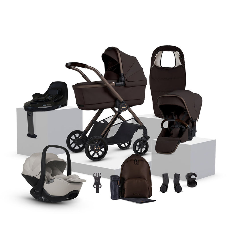 Silver Cross Reef 2 Special Edition Ultimate 360 Natural Taupe Car Seat Bundle - Ganache