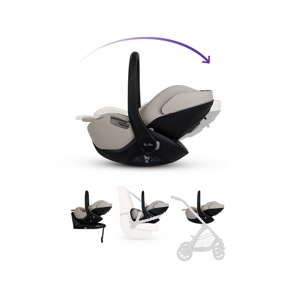 Silver Cross Reef 2 Special Edition Ultimate 360 Natural Taupe Car Seat Bundle - Ganache