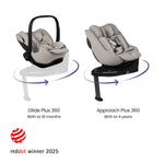 Silver Cross Reef 2 Special Edition Ultimate 360 Natural Taupe Car Seat Family Bundle - Ganache