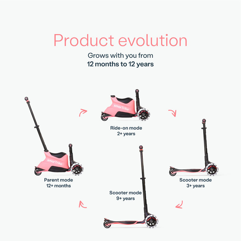SmarTrike Xtend Ride On Scooter Plus - Pink