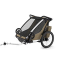 Thule Chariot Cross 2 Double Seat Multisport Bike Trailer - Faded Khaki