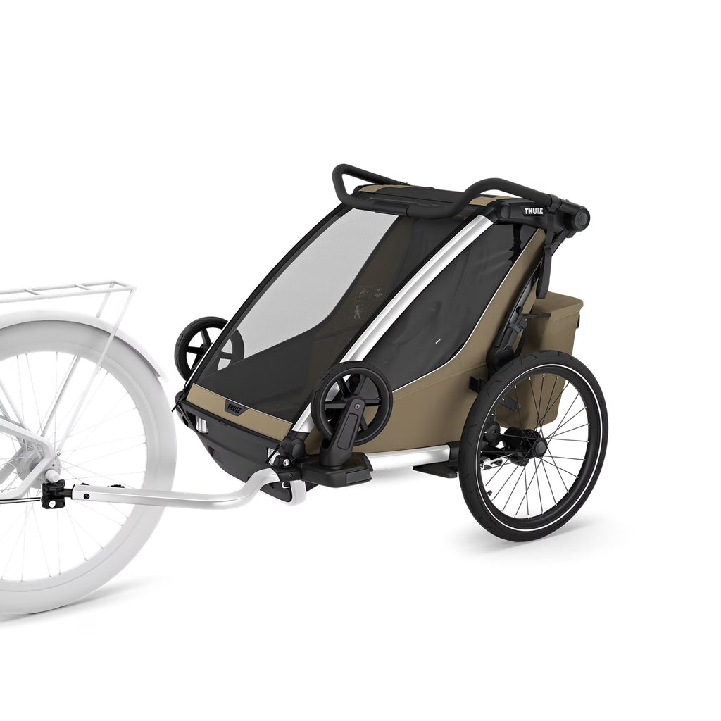 Thule Chariot Cross 2 Double Seat Multisport Bike Trailer - Faded Khaki
