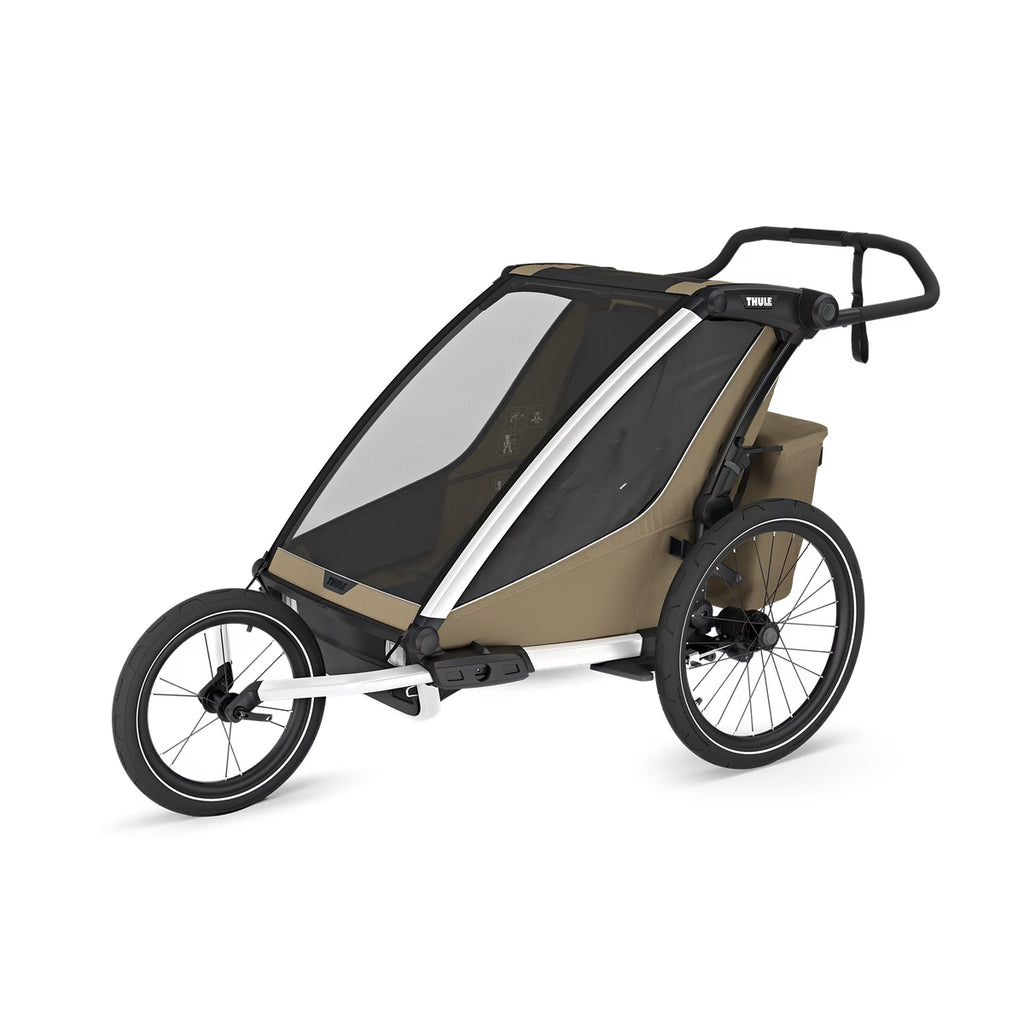 Thule Chariot Cross 2 Double Seat Multisport Bike Trailer - Faded Khaki