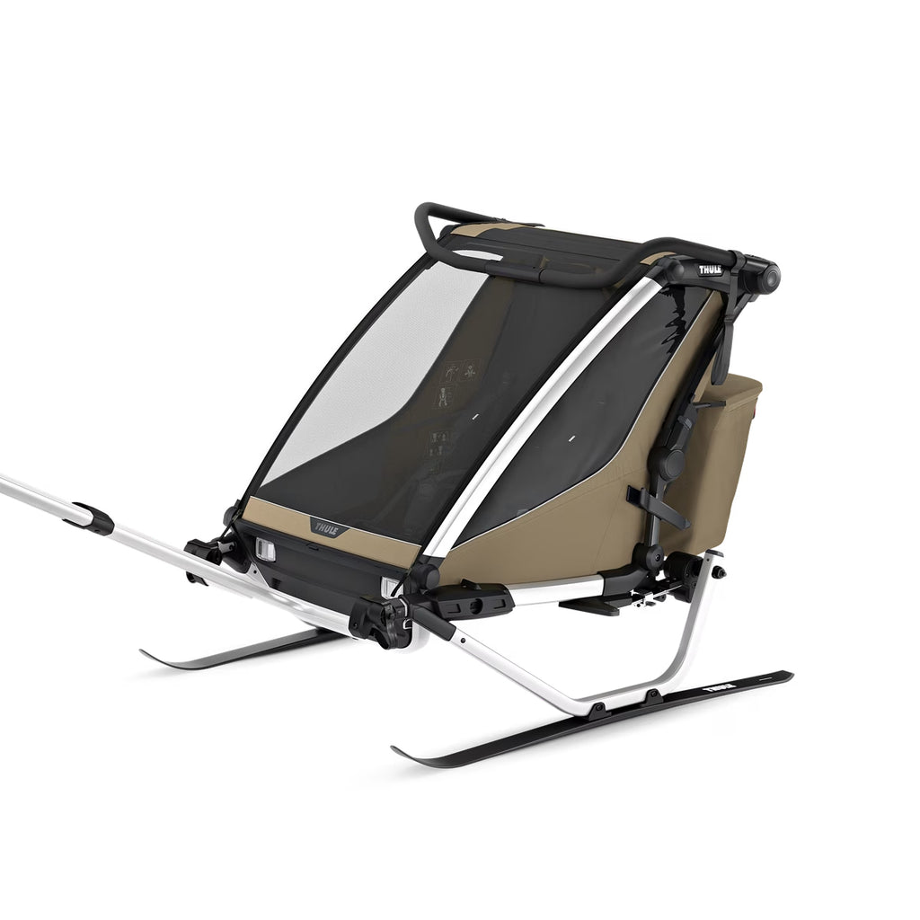 Thule Chariot Cross 2 Double Seat Multisport Bike Trailer - Faded Khaki