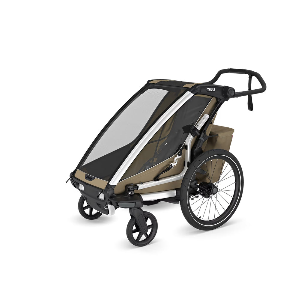 Thule Chariot Cross 2 Single Seat Multisport Bike Trailer - Faded Khaki