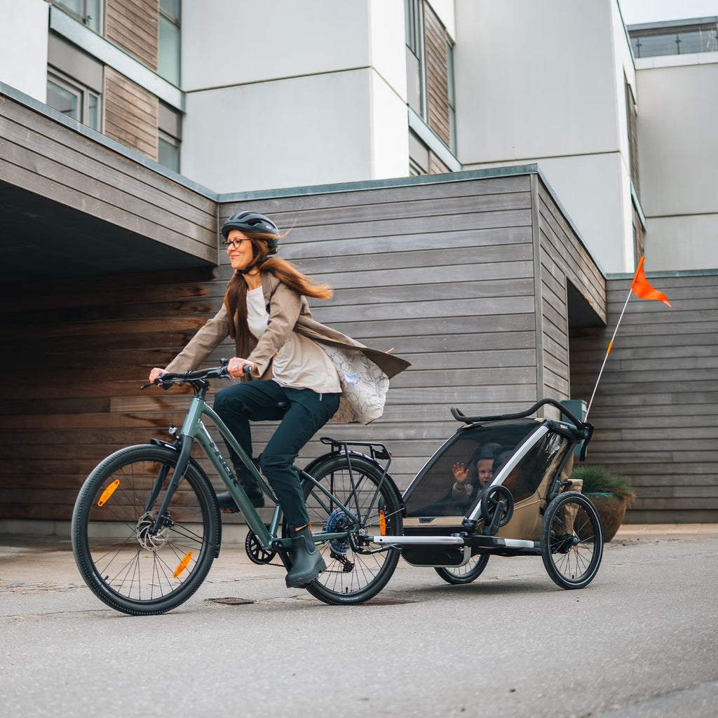 Thule Chariot Cross 2 Single Seat Multisport Bike Trailer - Faded Khaki