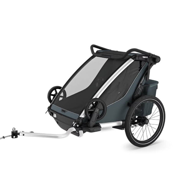 Thule Chariot Cross 2 Double Seat Multisport Bike Trailer - Dark Slate