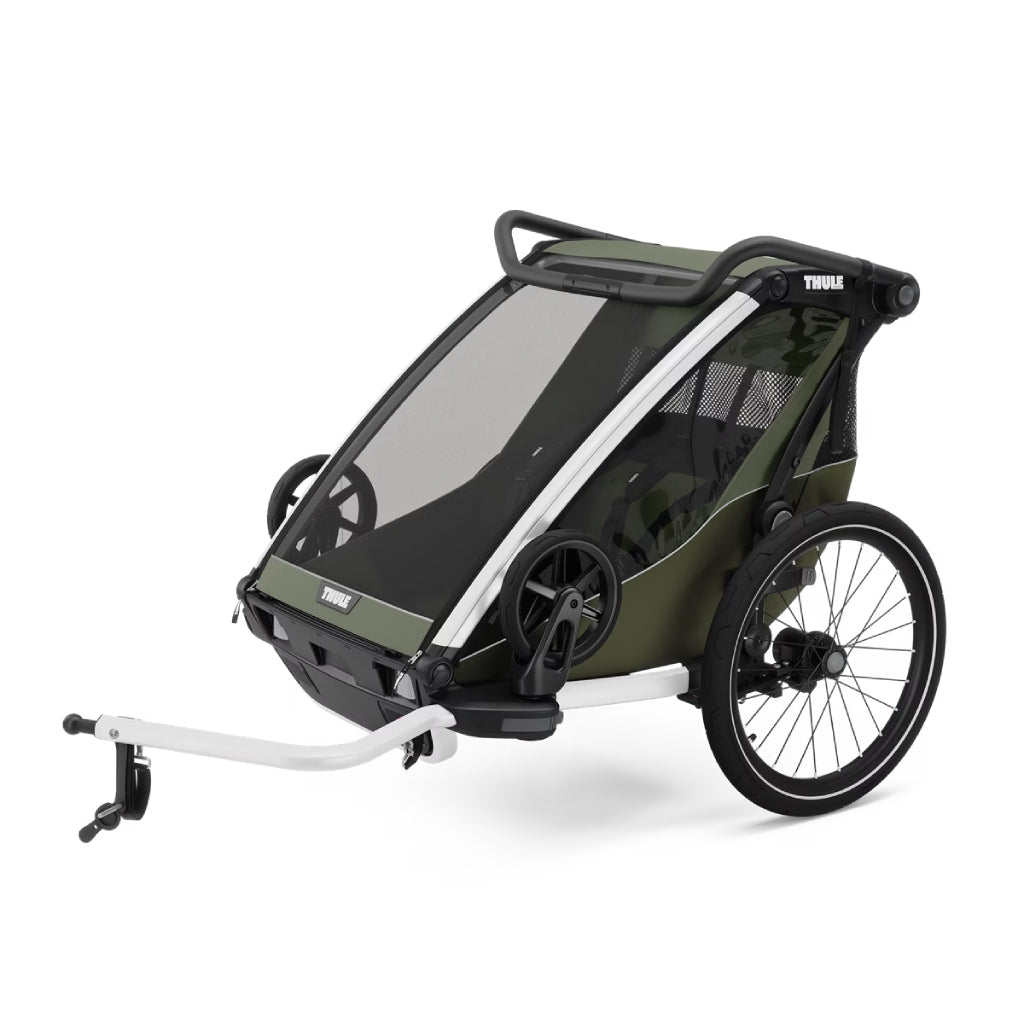 Thule Chariot Lite Double Seat Multisport Bike Trailer - Vintage Green