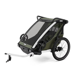 Thule Chariot Lite Double Seat Multisport Bike Trailer - Vintage Green