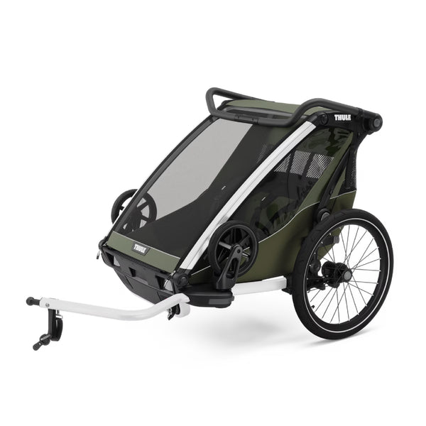 Thule Chariot Lite Double Seat Multisport Bike Trailer - Vintage Green