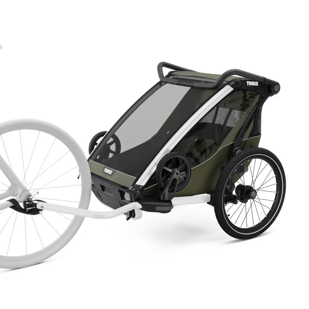 Thule Chariot Lite Double Seat Multisport Bike Trailer - Vintage Green