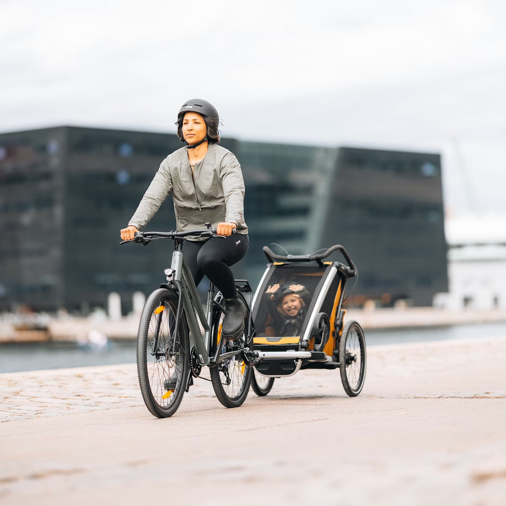 Thule Chariot Sport 2 Double Seat Multisport Bike Trailer - Natural Gold