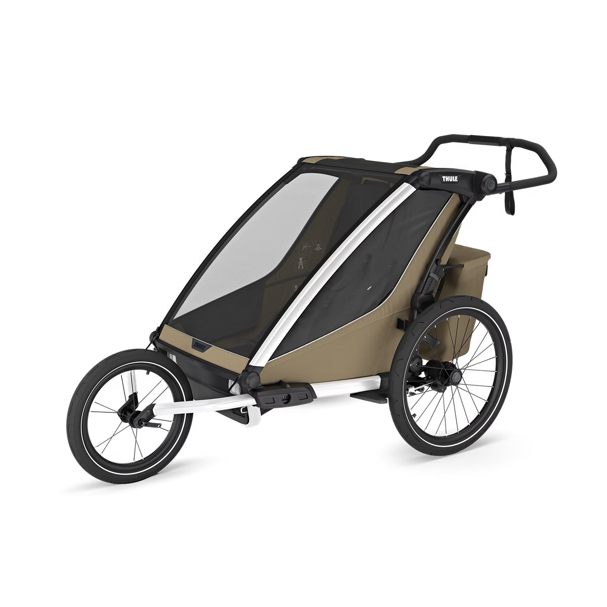 Thule_Chariot_Cross_2_Double_Seat_Multisport_Bike_Trailer_Faded_Khaki_5