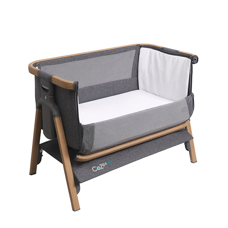 Tutti Bambini CoZee Air Bedside Crib - Oak/Charcoal
