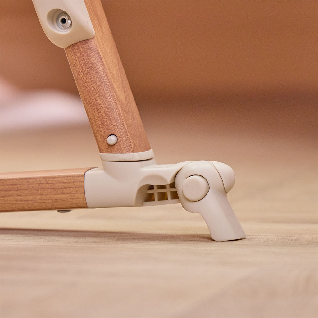 Tutti Bambini CoZee Air Bedside Crib - Scandinavian Walnut/Ecru