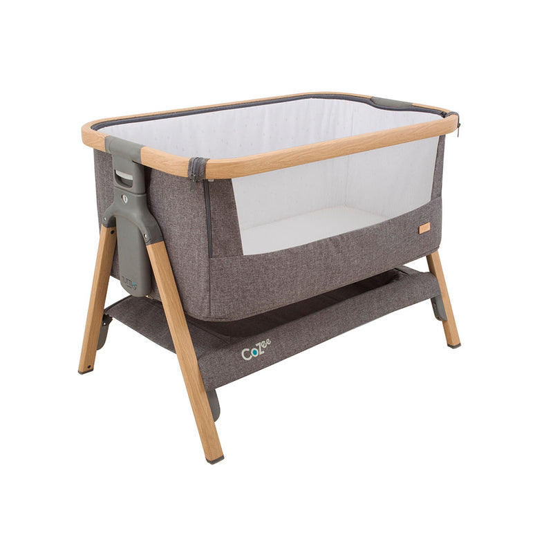 Tutti Bambini CoZee Bedside Crib - Oak/Charcoal